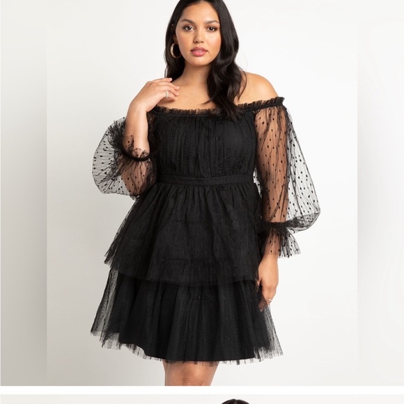 Eloquii Tulle Mini Dress (NWT) sz 18 - Picture 3 of 7
